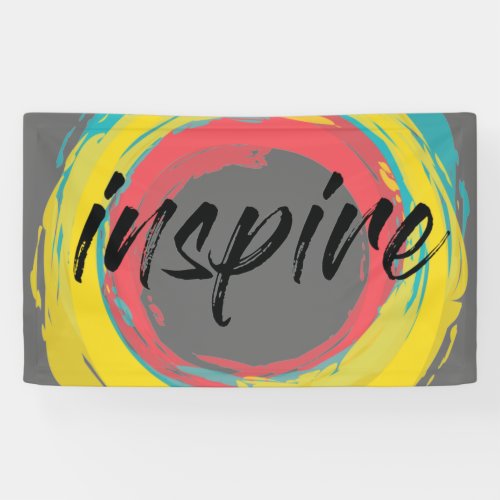 Colorful fun modern vibrant cool design Inspire Banner