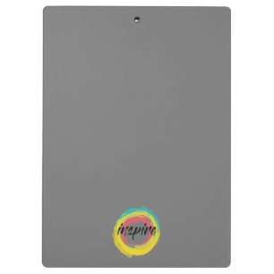 Colorful, fun, modern vibrant cool design Inspire Clipboard