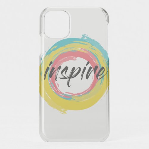 Colorful fun modern vibrant cool design Inspire iPhone 11 Case