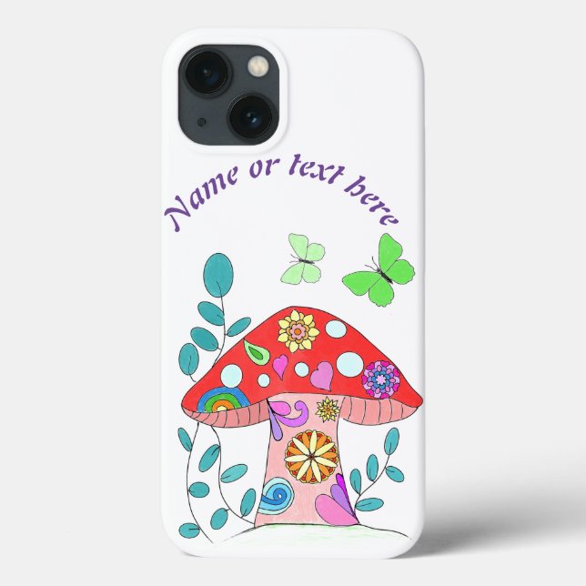 Colorful fun Mushroom    Case-Mate iPhone Case (Back)