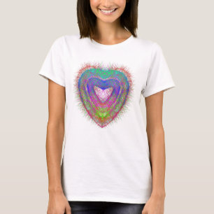 Colorful fun neon Graffiti sparkling heart design T-Shirt