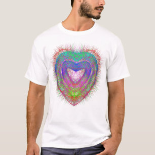 Colorful fun neon Graffiti sparkling heart design T-Shirt