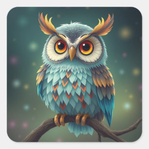 Colorful Fun Owl Stickers