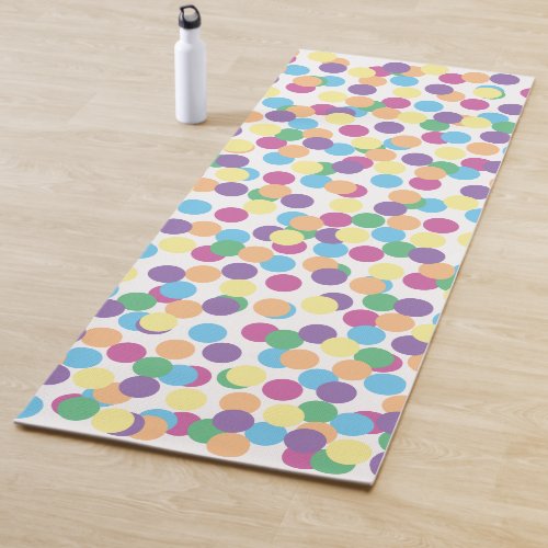 Colorful Fun Polka_Dots Pattern Yoga Mat