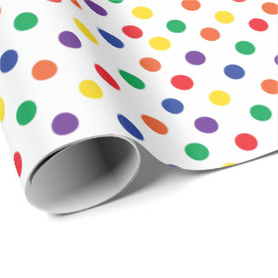Colorful Fun Polka Dots Wrapping Paper