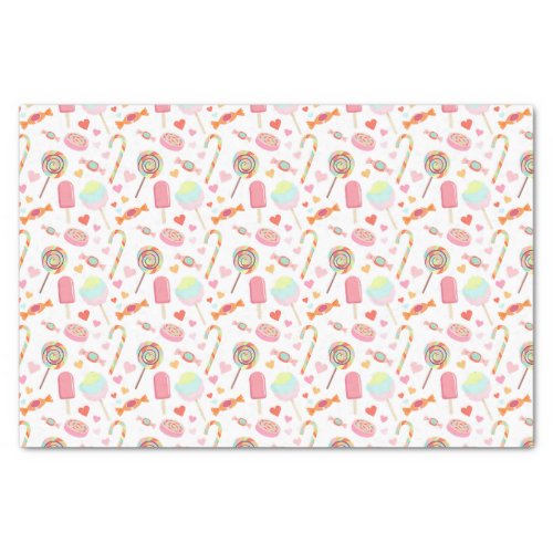 Colorful Fun Popsicles And Candy Pattern Tissue Paper