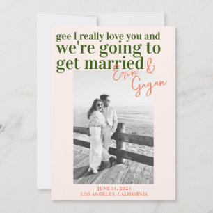colorful fun Save The Date with picture Invitation