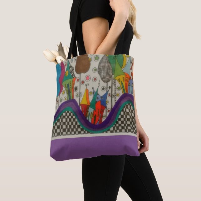 Colorful fun tote bag (Close Up)
