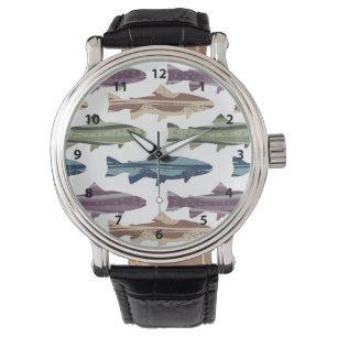Colorful Fun Trout Fish Pattern Watch