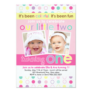 Birthday Invitations For Twins First Birthday 8