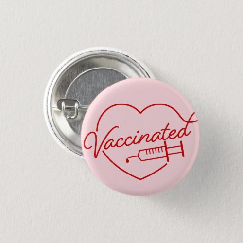 Colorful Fun Vaccinated Badge Button