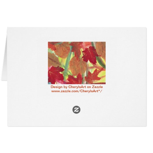 Colorful Fun with Fall Autumn Leaves Cards (Back Horizontal)