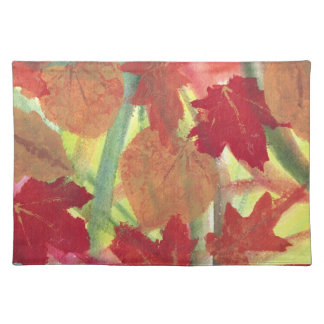 Colorful Fun with Fall Autumn Leaves Placemats