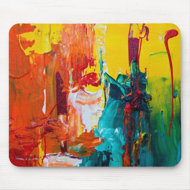 Colorful Funky Abstract Mouse Pad (Front)
