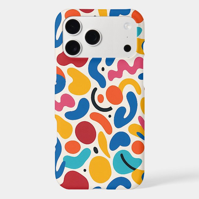 Colorful Funky Amorphous Shapes Art Pattern Iphone Case (Back)