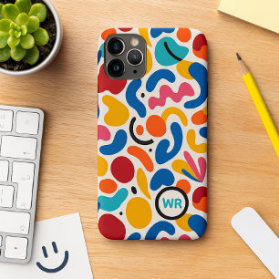 Colorful Funky Amorphous Shapes Art Pattern iPhone 16 Pro Max Case