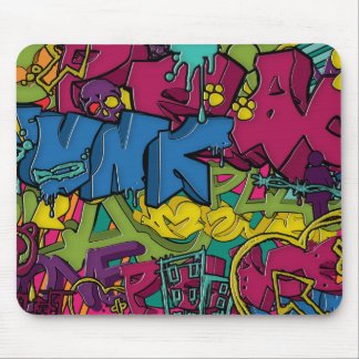 Colorful, funky and Urban Graffiti art Mouse Pad