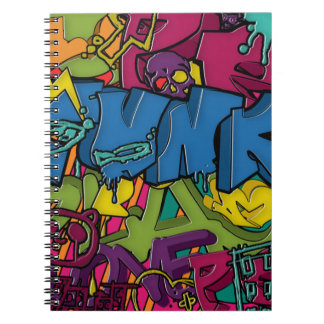 Colorful, funky and Urban Graffiti art Notebook