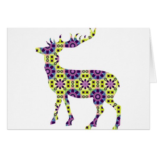 Colorful funky deer cards (Front Horizontal)