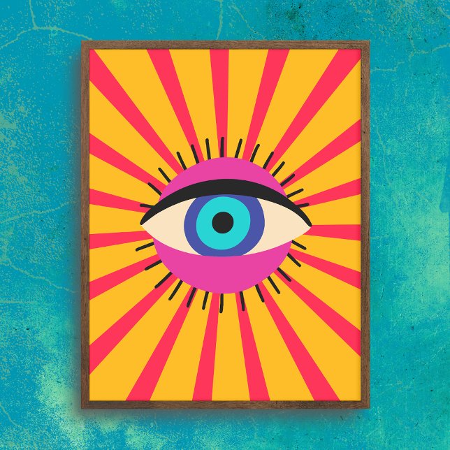 Colorful Funky Evil Eye Poster (Creator Uploaded)