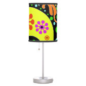 Colorful Funky Flowers Paisley Hippie Lamp (Right)