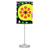 Colorful Funky Flowers Paisley Hippie Lamp (Front)