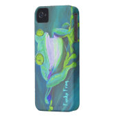 Colorful funky frog iPhone 4 case (Back Left)