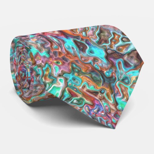 Colorful Funky Fun 3D Blur Waves Pattern Neck Tie