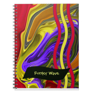 Colorful Funky Liquid Glass Wave Notebook