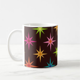 Colorful Funky Mid Century Atomic Starbursts Coffee Mug