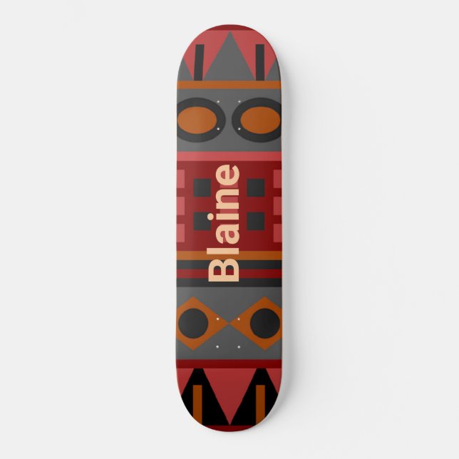 Colorful Funky Pattern Skateboard (Front)