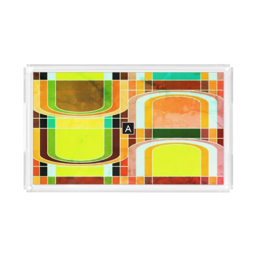 Colorful Funky Retro Inspired Acrylic Tray