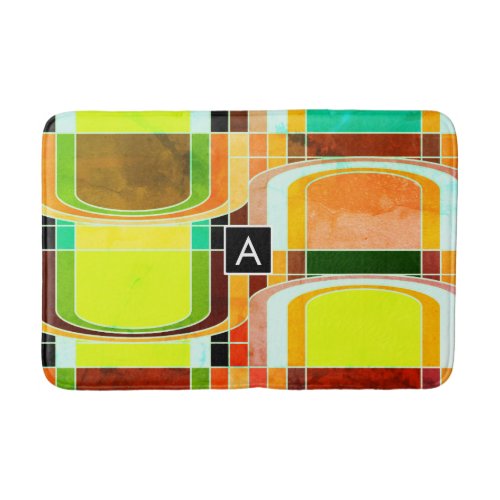 Colorful Funky Retro Inspired Bathroom Mat