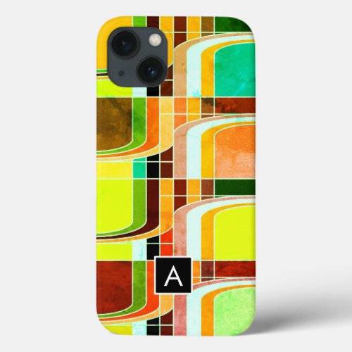 Colorful Funky Retro Inspired iPhone 13 Case