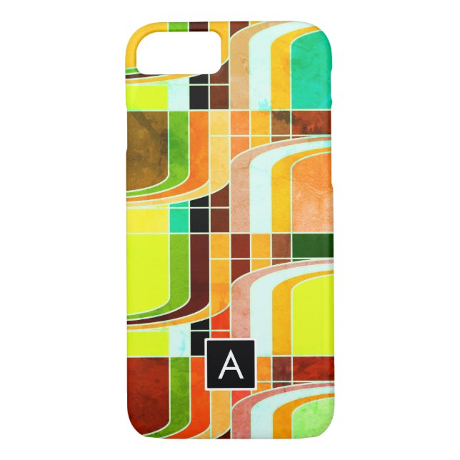 Colorful Funky Retro Inspired Case-Mate iPhone Case (Back)