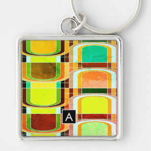 Colorful Funky Retro Inspired Keychain