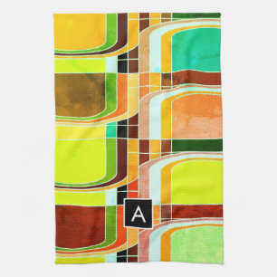 Colorful Funky Retro Inspired Towel