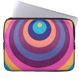 Colorful Funky Stripes Modern Geometric Pattern Laptop Sleeve