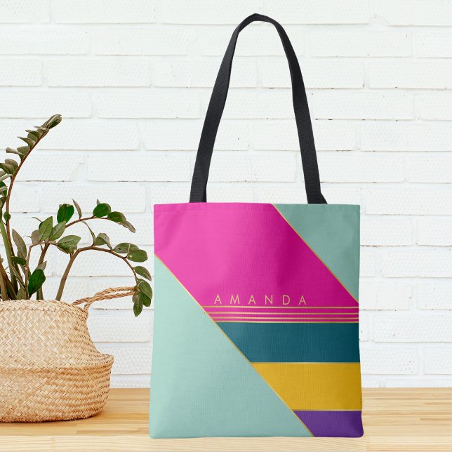 Colorful Funky Stylish Chic Trendy  Tote Bag (Creator Uploaded)