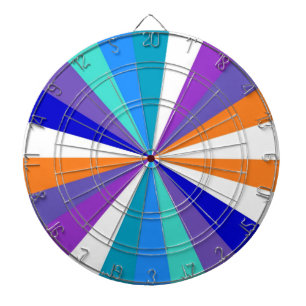 Colorful Funky Sun Stripes Pattern Dartboard