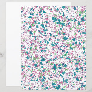 Colorful Funky Terrazzo Art Scrapbook Paper