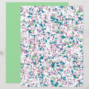 Colorful Funky Terrazzo Art Scrapbook Paper