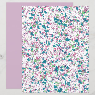 Colorful Funky Terrazzo Art Scrapbook Paper