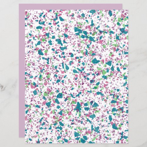 Colorful Funky Terrazzo Art Scrapbook Paper