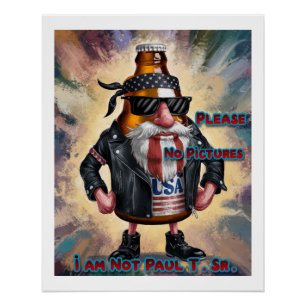 Colorful Funny Beer Design on a Poster