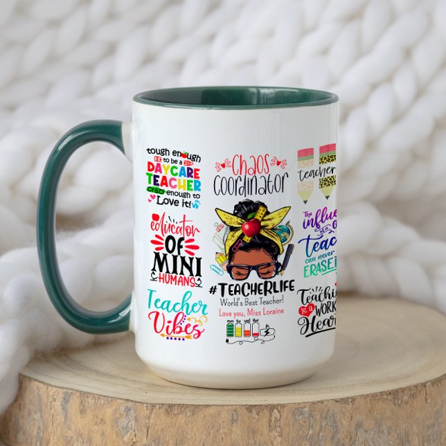 Colorful Funny Best School Teacher Appreciation Mug (Creator Uploaded)