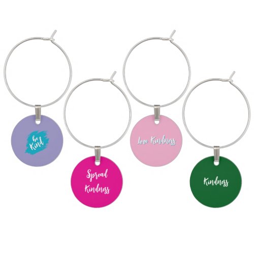 Colorful Funny Birthday Wine Charms Set