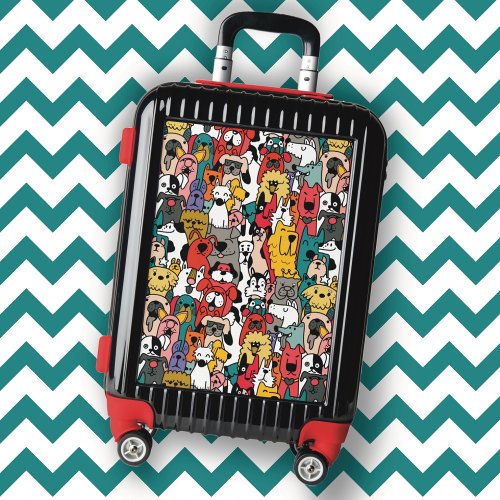 Colorful Funny Dogs Luggage