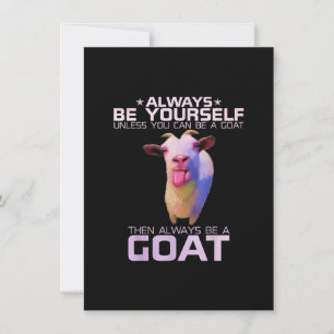 Colorful Funny Goat Gift Invitation