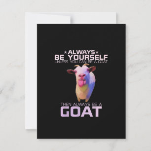 Colorful Funny Goat Gift Invitation